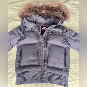 Pajar Women's Silver Ski Jacket with Fur Trim